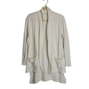 Logo Lounge White Cardigan with Pockets XS